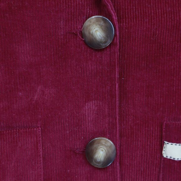 Celeste Corduroy Blazer Womens 13/14 Red Rich Auntie Core Timeless Country Club - Picture 8 of 15